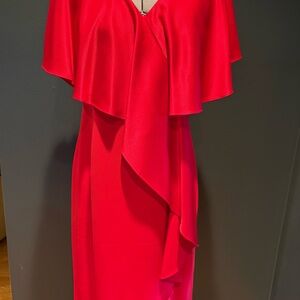 Elegant Asymmetrical Red Dress